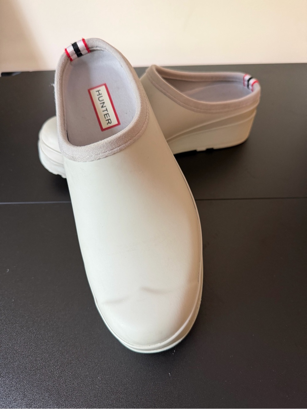 Hunter Gray Slip-On Clog Mules